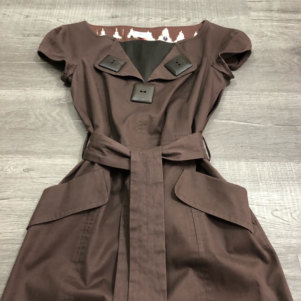 Milly of New York Embellished Linen Pocket Dress 6 - Picture 13 of 16